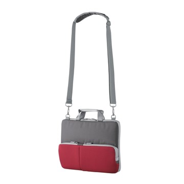 ELECOM 11.6吋兩用橫式防震收納袋-紅