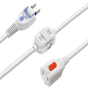 SANLUX 三洋 2孔1對1防脫落中繼線1M