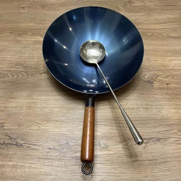 鐵鍋老式家用炒菜鍋不粘鍋燃氣灶適用無涂層熟鐵炒鍋煤氣灶專用