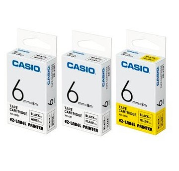 CASIO 標籤機專用6mm 色帶 /個 XR-6WE1 XR-6X1 XR-6YW1｜領券最高折$220
