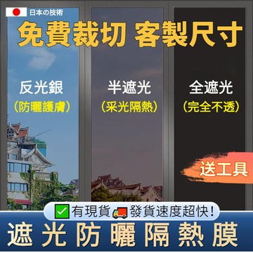 台灣出貨 免費裁切 客製尺寸 全遮光 單向透視 半遮光 靜電免膠玻璃貼紙 窗戶貼 浴室貼紙 防窺保護隱私 隔熱保溫