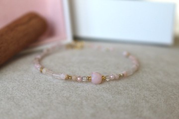 手鍊 粉紅澳寶 粉晶 - 健康寶寶 -