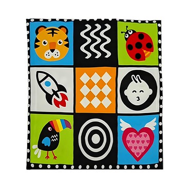 【ohbabylaugh】嬰兒報紙 老虎/房子款 寶寶視覺啟發 柔軟布料  不適用  老虎/房子  1個