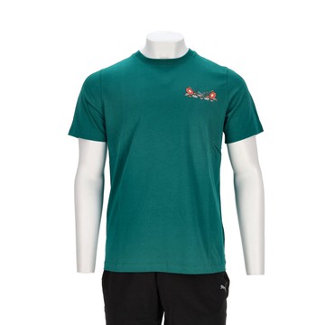 Puma 魷魚系列 男款 綠色 歐規 印花 休閒 T恤 上衣 短T 百搭 運動 短袖 63070674