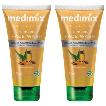 medimix 阿育吠陀 薑黃洗面乳 含薑黃、摩洛哥堅果油和蘆薈  150ml  2條