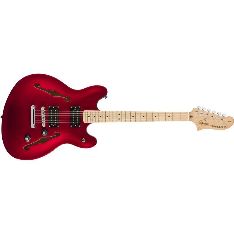 エレキギター Squier by Fender Affinity Starcaster?, Candy Apple Red ソフトケース付き