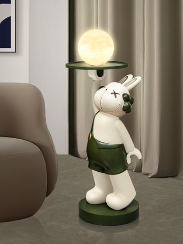 創意客廳落地擺件大型網紅兔電視柜旁邊喬遷新居禮品家居軟裝飾品