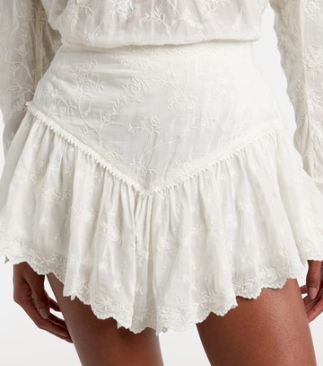 Isabel Marant Zoelia embroidered cotton and silk shorts