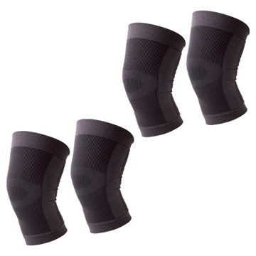 LEADER X 防護升級鋅石墨烯護膝 加大加寬限定版 台灣製 2雙組  12 x 31.5cm  1組  灰色