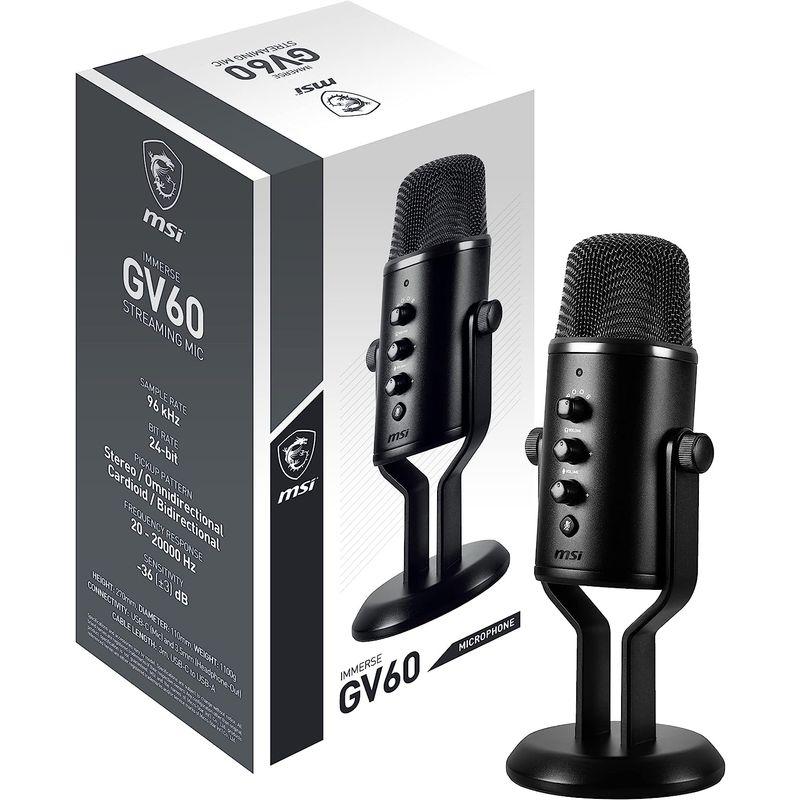 MSI IMMERSE GV60 STREAMING MIC ゲーミングマイク ストリーミングマイク ハイレゾ(96MHz 24bit)対応