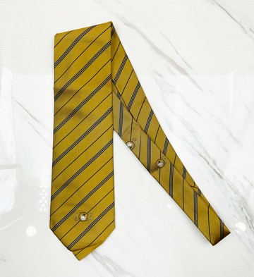 【震撼精品百貨】Hello Kitty 凱蒂貓~日本sanrio三麗鷗 KITTY SUPER領帶-金*14941