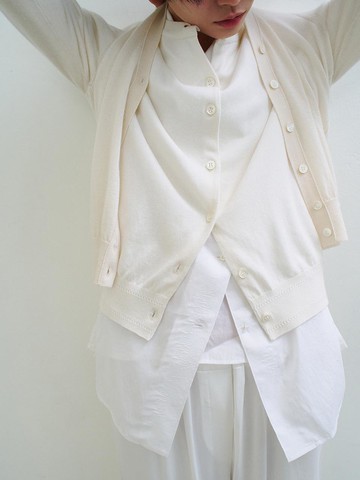 Cotton Button up Cardigan (D5WAM25008IVX) [Ivory]