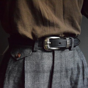 茄子原創美式復古針扣女士皮帶手工真皮腰帶牛仔百搭休閑文藝個性