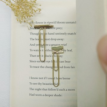 書房系 ─ 黃銅復古迴紋針書籤一套 ─ 信封鉛筆組