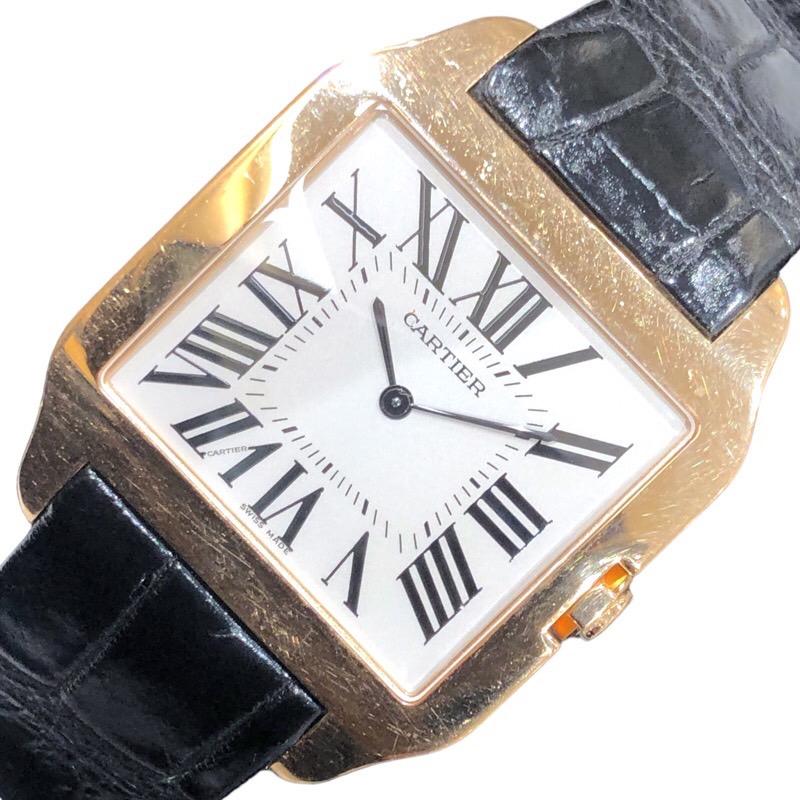 カルティエ Cartier サントスデュモン LM W2006851 手巻き 金