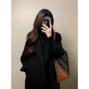 (免運)高級感雙面羊毛羊絨大衣女2025冬季新款赫本風小個子加厚毛呢外套