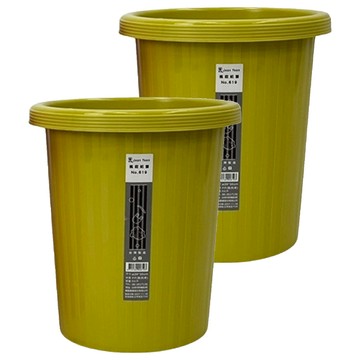 楓庭 紙簍/垃圾桶 Set 2 PP材質 9公升 台灣製  26 x 30cm  綠色  2個