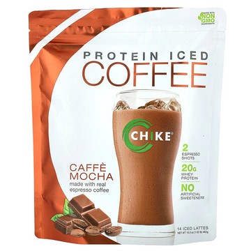 Chike Nutrition, 蛋白質冰咖啡，咖啡摩卡味，16.3 盎司（462 克）