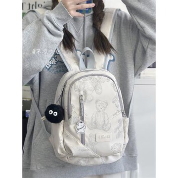 可愛小熊輕便小書包日系ins學生休閑小眾迷你雙肩包少女百搭背包