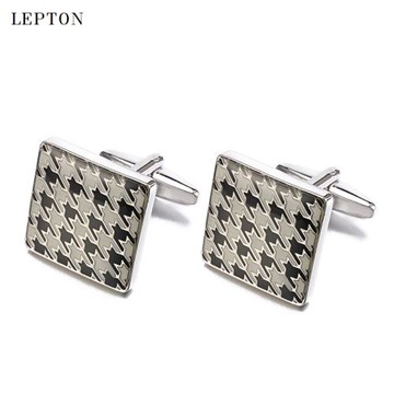 時尚千鳥格琺瑯袖釘男士正裝袖扣輕奢生日伴手禮物 Cufflinks