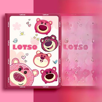 草莓熊松松適用ipad10平板保護套第十代保護殼4新款5硅膠8帶筆槽9蘋果全包防摔mini6網紅女air3迪士尼2022男