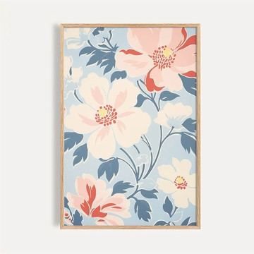 粉藍繁花 Pink Blossoms