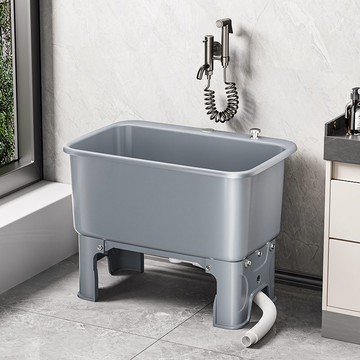 陶瓷拖把池    家用拖把池陽臺高腳洗拖布地盆衛生間墩布拖布池移動水池水槽池子