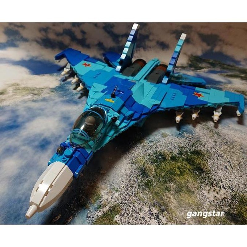 レゴ LEGO ブロック 互換 飛行機 戦闘機 SU-27 フランカー ミリタリー