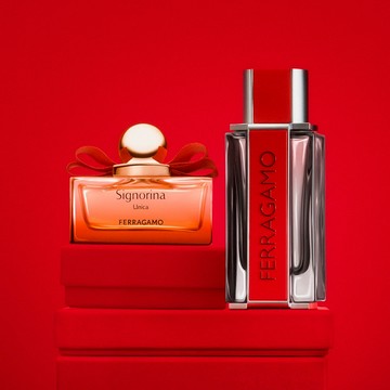 情人節快樂💗【FERRAGAMO】菲常浪漫對香組(菲常曜紅男性淡香精100ml+橙光伊人女性淡香精100ml.附紙袋)