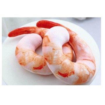 【交換禮物🎁】蝦仁抱枕  蝦子抱枕 U型枕 頸枕  抱枕靠墊 飛機枕 午睡枕 脖枕 生日禮物 交換禮物 搞怪禮物