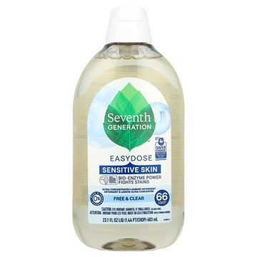 Seventh Generation, Easydose 超濃縮洗衣液，Free & Clear，66 次用量，23.1 液量盎司（683 毫升）