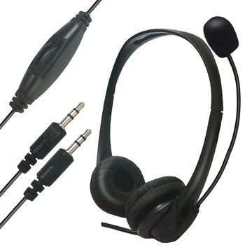 ziya 智雅科技 辦公商務專用 頭戴式耳機 原廠保固 附麥克風 雙耳 3.5mm插頭/介面  MDIA-93000004-02  黑色