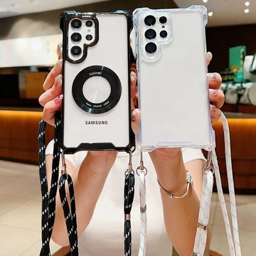 彩色掛繩 透明 防摔 適用 三星 S25 Ultra A52 A55 A53 A56  A25  A15 S24 保護殼