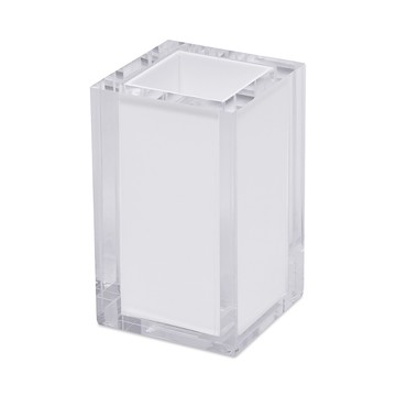 Tizo Lucite Toothbrush Cup, White