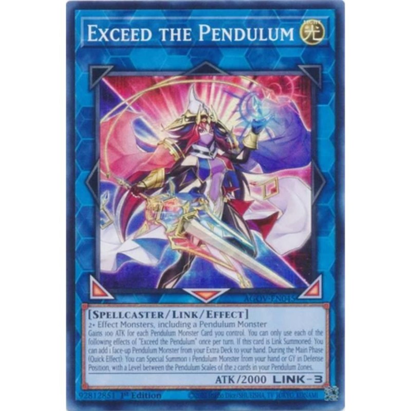 遊戯王 AGOV-EN045 奇跡の魔導剣士 Exceed the Pendulum (英語版