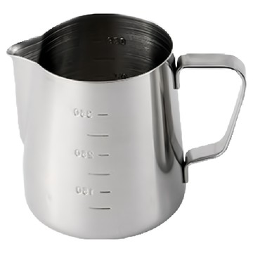 304不鏽鋼 拉花杯 350ml 刻度 打 奶泡 牛奶  銀色  1個