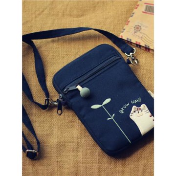 卡通可愛斜挎手機包零錢包女生旅游貼身輕便小挎包可以放護照機票