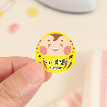 【正版原創】熨燙式 防水燙布貼-可愛福神1/60入-燙K款