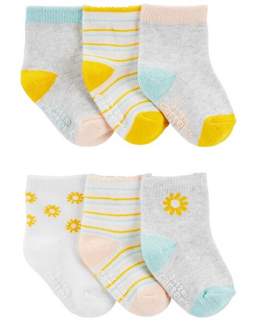 Baby 6-Pack Floral Booties