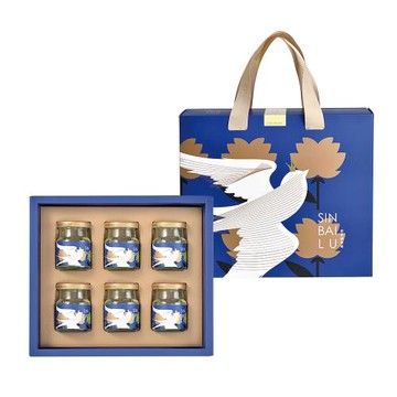 【新百祿燕窩】經典西洋蔘燕窩禮盒-(60克即飲燕窩6瓶/盒)