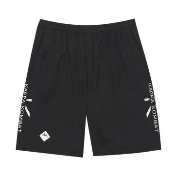 KAPPA義大利舒適型男吸溼排汗中性平織半短褲 黑32166UW005