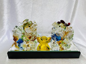 水晶玻璃 招財貔貅