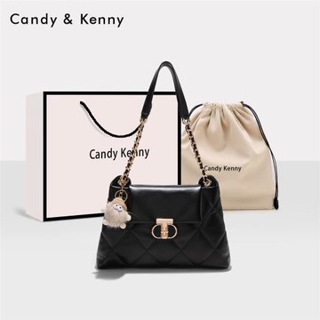 (免運)官網Candy&Kenny高級感菱格鏈條包包女2025新款小眾通勤大托特包