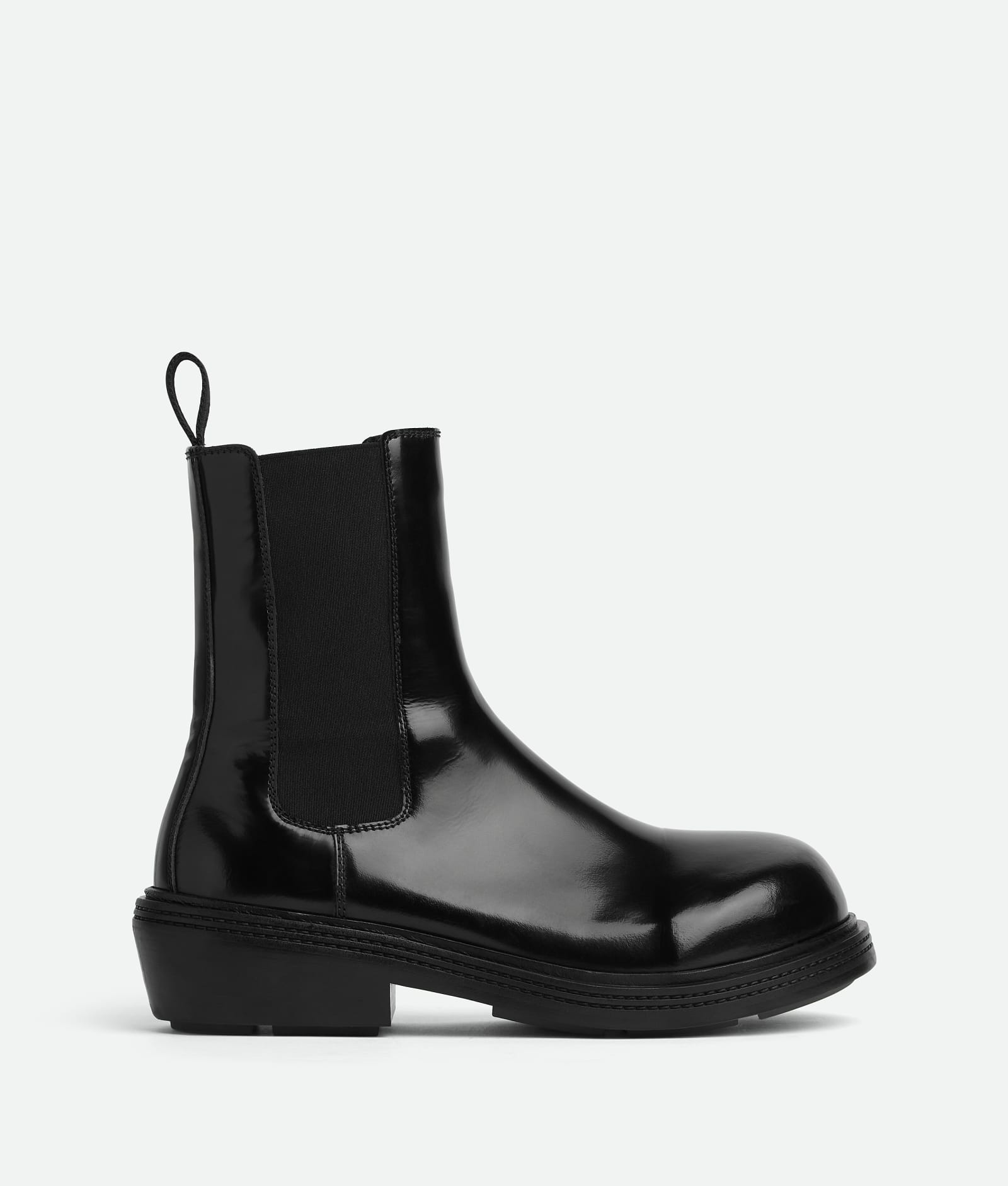 Bottega Veneta Gloss Vinyl Chelsea Ankle Boots