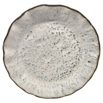 美濃燒 白均窯波皿 陶瓷碗盤 -30°C~100°C適用  10吋  白色  1個