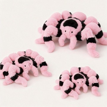 現貨新品Tarantula Plush黑粉狼蛛蜘蛛毛絨玩偶公仔情人節禮物預售