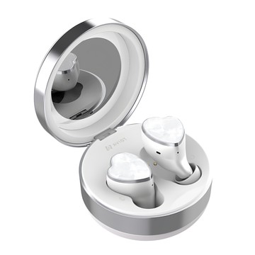 AVIOT 真無線藍芽耳機 白色 心形設計 輕巧舒適  TE-D01R  1個