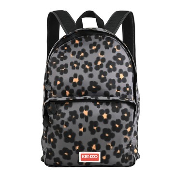 KENZO 5SA603 個性小花朵花紋休閒雙肩後背包.灰