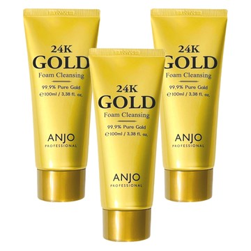 ANJO 24K GOLD 黃金淨嫩泡泡洗面乳  100ml  3條