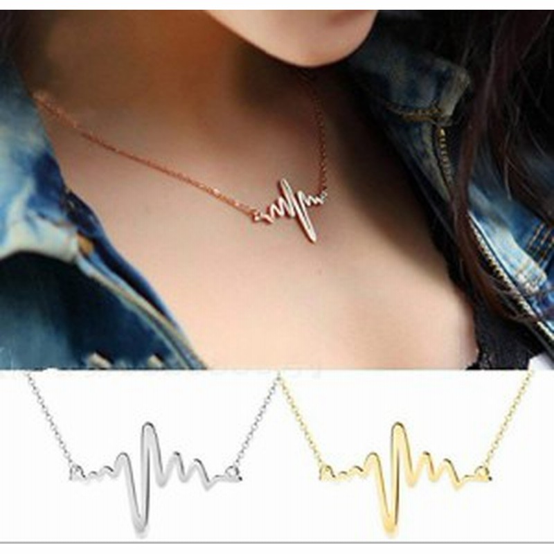 ハートビート Love Cardiogram ネックレス レディース ジュエリー ステンレス スチール オシャレ アクセサリー 金 銀 H10 4 通販 Lineポイント最大1 0 Get Lineショッピング